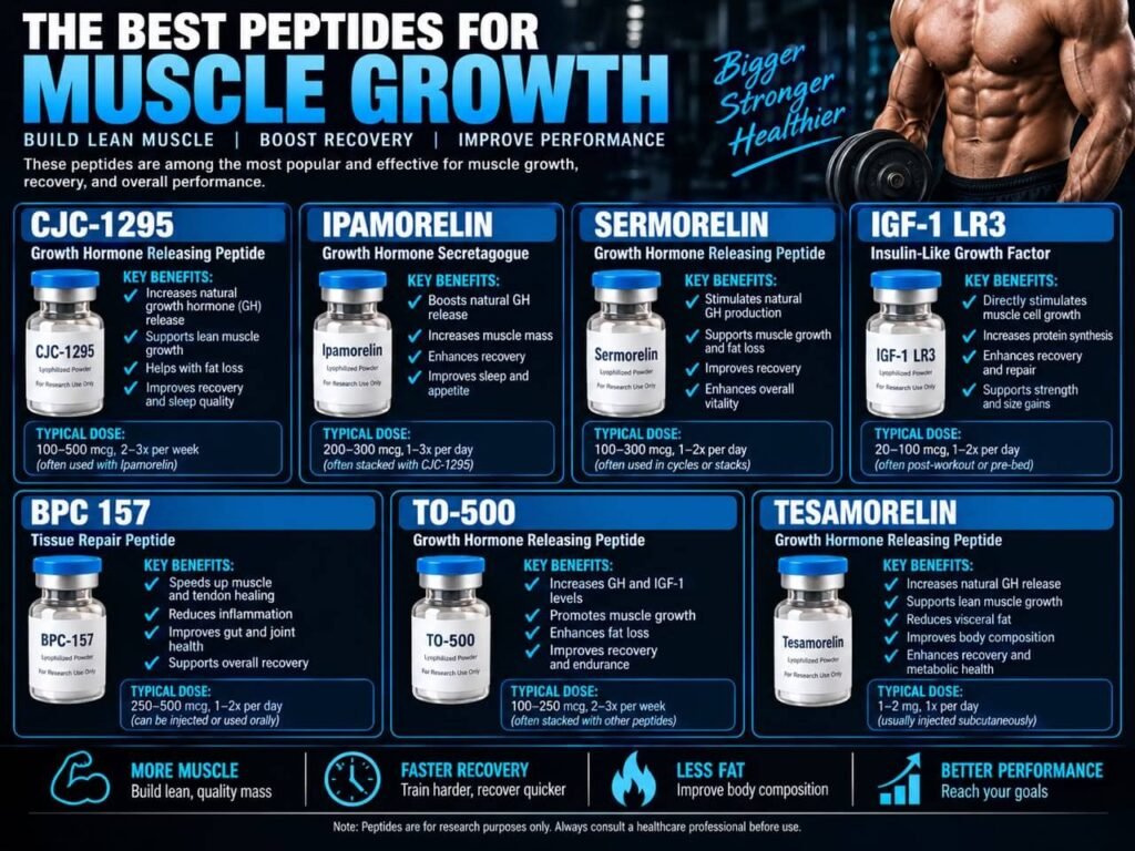 The Best Peptides for Muscle Growth
